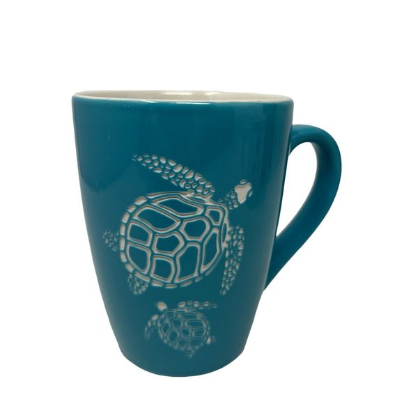 Cape Shore Other - Cape Shore Turtle Coffee Mug Etched Swimming 10 oz Tea Cup Etched